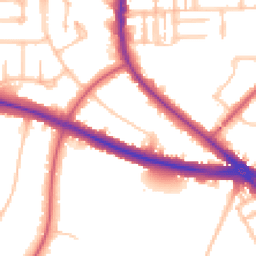 Daytime road noise heatmap for N2 0AR