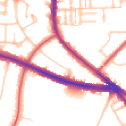 Daytime road noise heatmap for N2 0AS