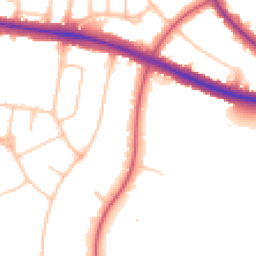 Daytime road noise heatmap for N2 0BA
