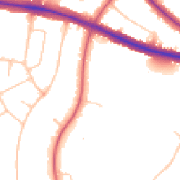 Daytime road noise heatmap for N2 0BN