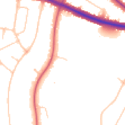 Daytime road noise heatmap for N2 0BP