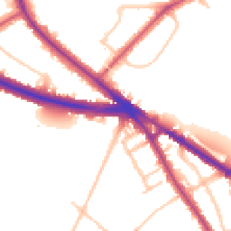 Daytime road noise heatmap for N2 0BU