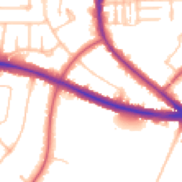 Daytime road noise heatmap for N2 0BX