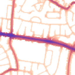 Daytime road noise heatmap for N2 0DD