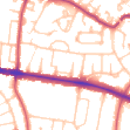 Daytime road noise heatmap for N2 0DE