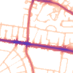 Daytime road noise heatmap for N2 0DJ