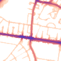 Daytime road noise heatmap for N2 0DT
