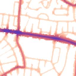 Daytime road noise heatmap for N2 0EA