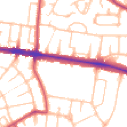Daytime road noise heatmap for N2 0EB