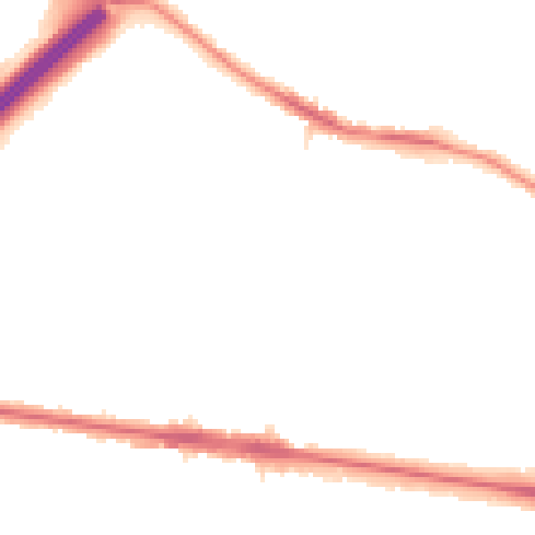 Night-time road noise heatmap for N2 0JY
