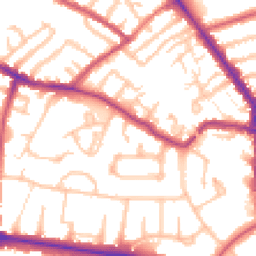 Daytime road noise heatmap for N2 0LL