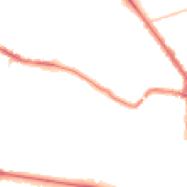 Night-time road noise heatmap for N2 0LL