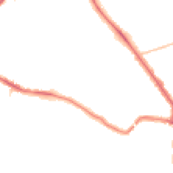 Night-time road noise heatmap for N2 0LT