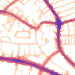 Daytime road noise heatmap for N2 0NF
