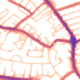 Daytime road noise heatmap for N2 0NH