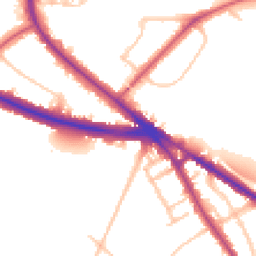 Daytime road noise heatmap for N2 0PH