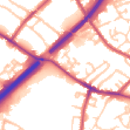 Daytime road noise heatmap for N2 0SR