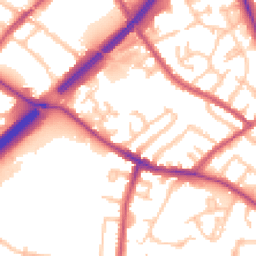 Daytime road noise heatmap for N2 0UT