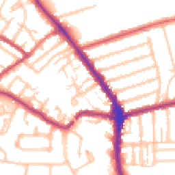 Daytime road noise heatmap for N2 8AS