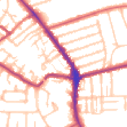 Daytime road noise heatmap for N2 8AT
