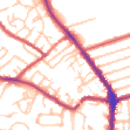 Daytime road noise heatmap for N2 8DJ
