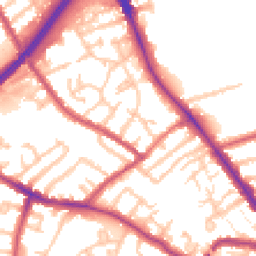 Daytime road noise heatmap for N2 8EB