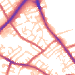 Daytime road noise heatmap for N2 8ED