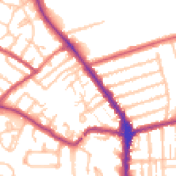 Daytime road noise heatmap for N2 8ET