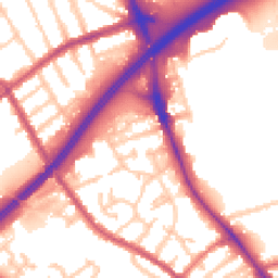 Daytime road noise heatmap for N2 8HN