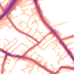 Daytime road noise heatmap for N2 8JG