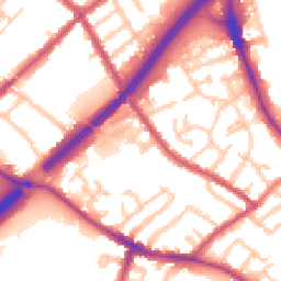 Daytime road noise heatmap for N2 8JT