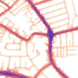 Daytime road noise heatmap for N2 8NS
