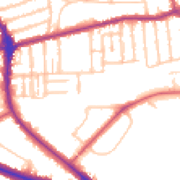 Daytime road noise heatmap for N2 9AF