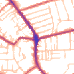 Daytime road noise heatmap for N2 9EB