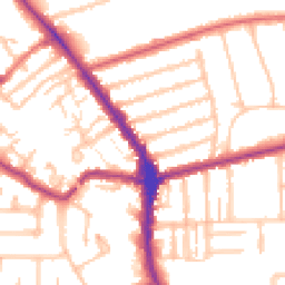 Daytime road noise heatmap for N2 9ED