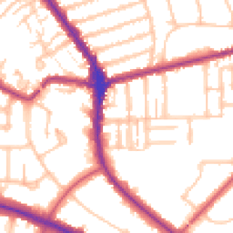 Daytime road noise heatmap for N2 9QD
