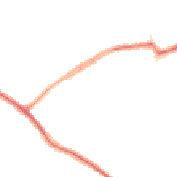 Night-time road noise heatmap for N20 0AN