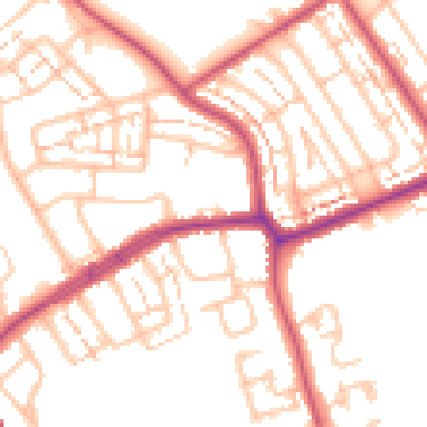 Daytime road noise heatmap for N20 0AU