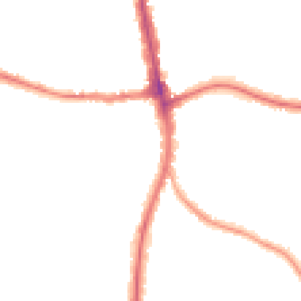 Night-time road noise heatmap for N20 0BH