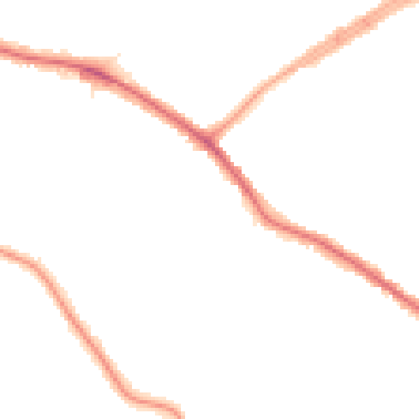 Night-time road noise heatmap for N20 0BS