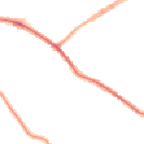 Night-time road noise heatmap for N20 0BU