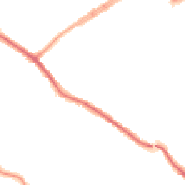 Night-time road noise heatmap for N20 0DN