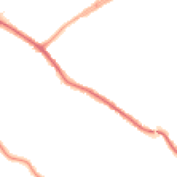 Night-time road noise heatmap for N20 0DP