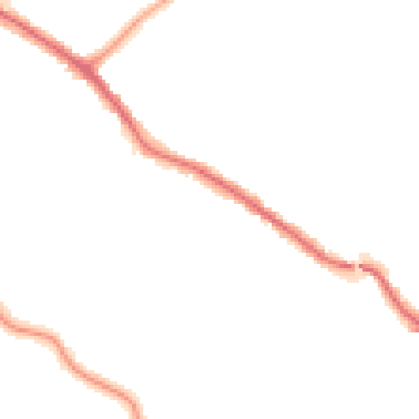 Night-time road noise heatmap for N20 0DS