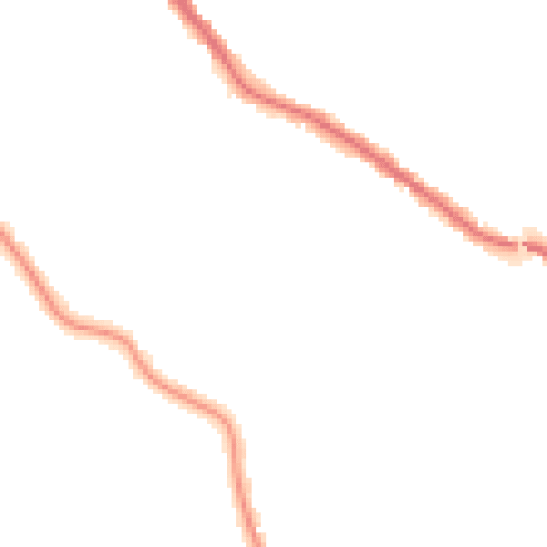 Night-time road noise heatmap for N20 0DT