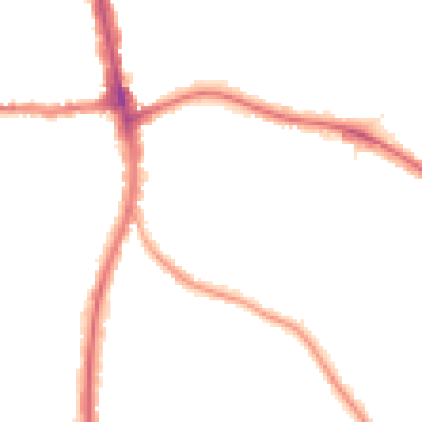 Night-time road noise heatmap for N20 0FA