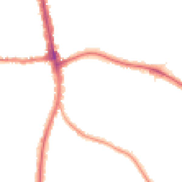 Night-time road noise heatmap for N20 0FR