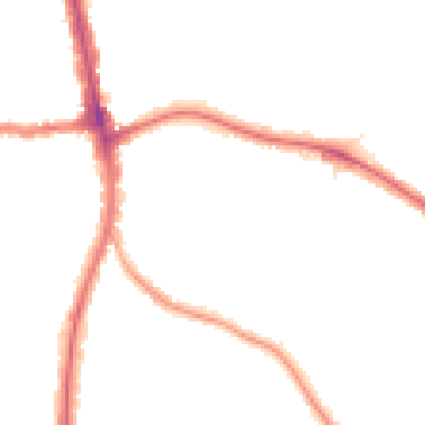 Night-time road noise heatmap for N20 0LF