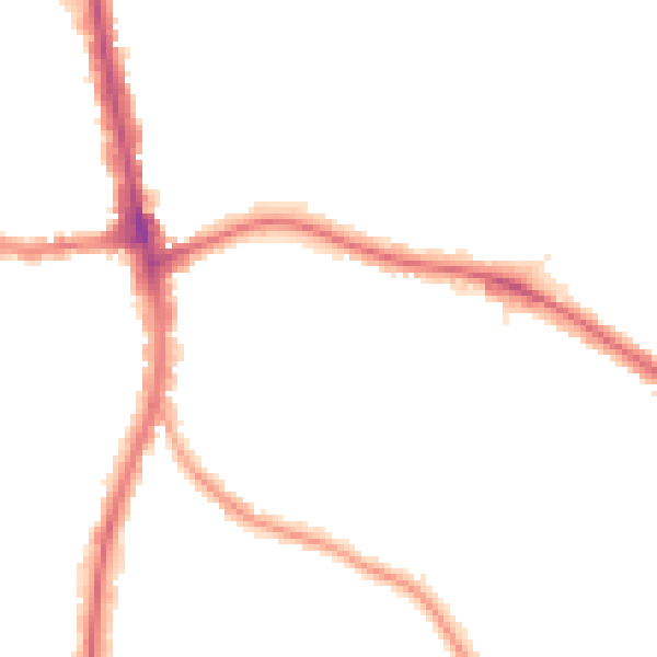 Night-time road noise heatmap for N20 0LG