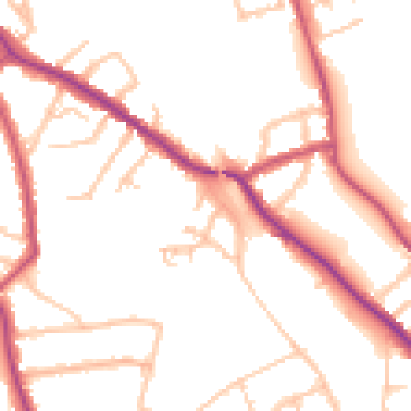 Daytime road noise heatmap for N20 0RX